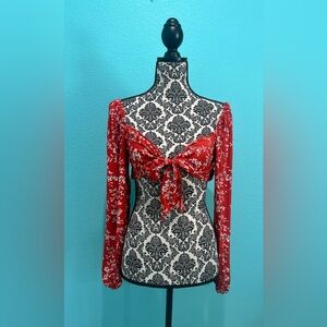 SHEIN Front tie crop top size Small